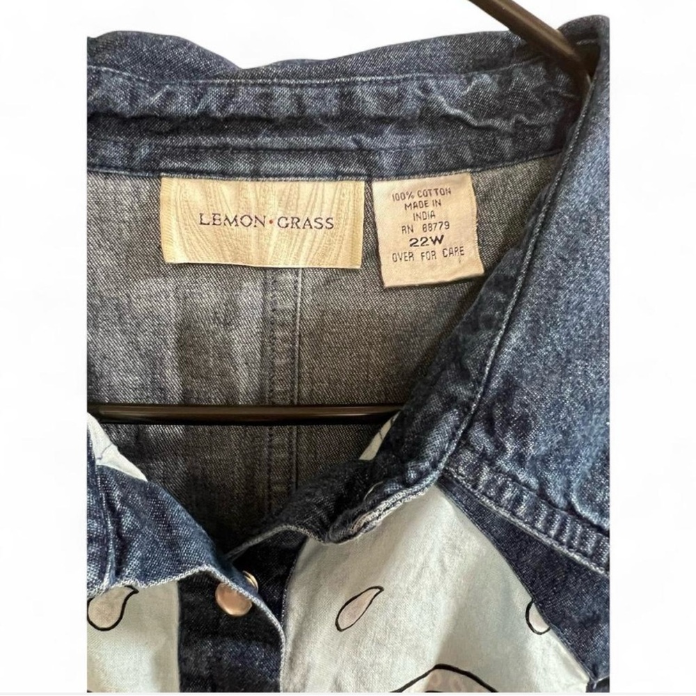 Colorful Patchwork Jean Jacket - Picture 4 of 5